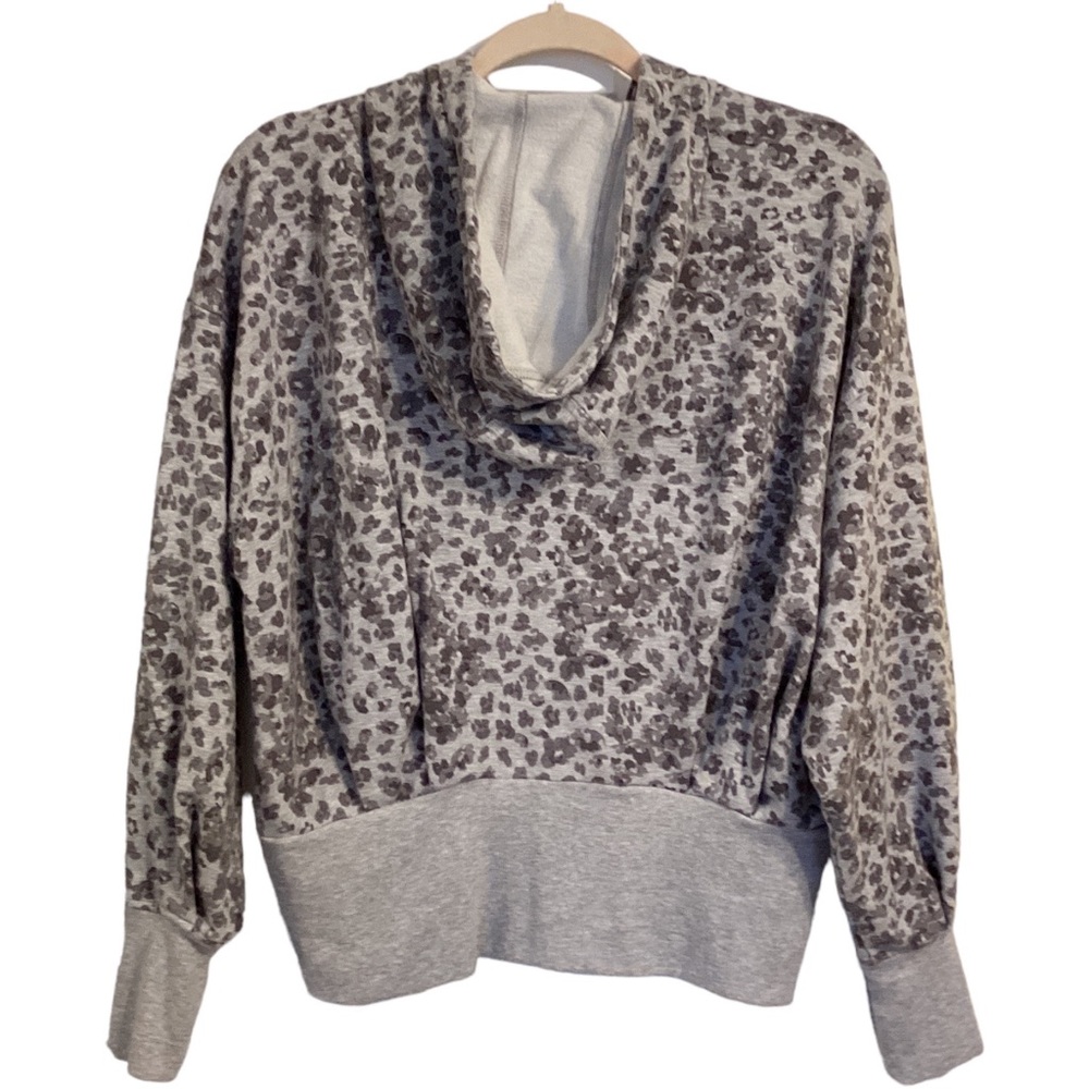 Athleta Women’s Full Zip Jacket With Hoodie & Pant 2Pc Leopard Tracksuit Size M - Picture 4 of 16